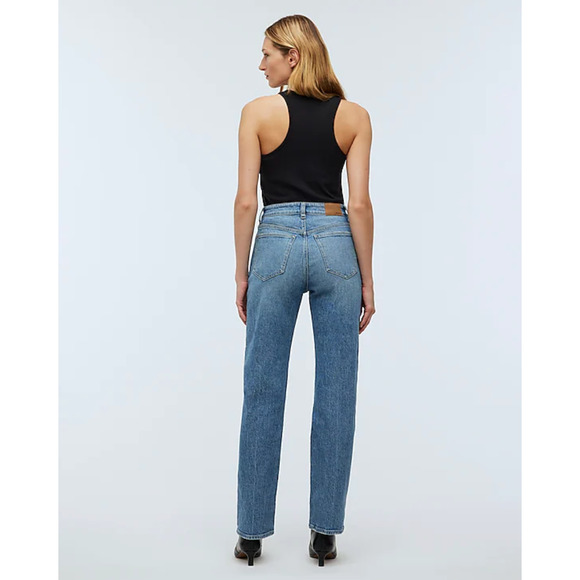 NEW Madewell The Petite 90s Straight Jean Rondell Wash Crease Relaxed US 23 P - Picture 5 of 16